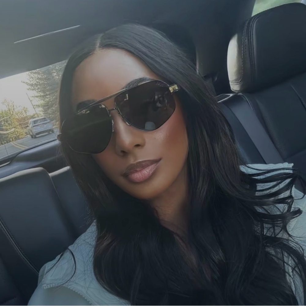 DEZI 6FT - Oversized Aviator Sunglasses in black / espresso bean - Picture 3 of 5